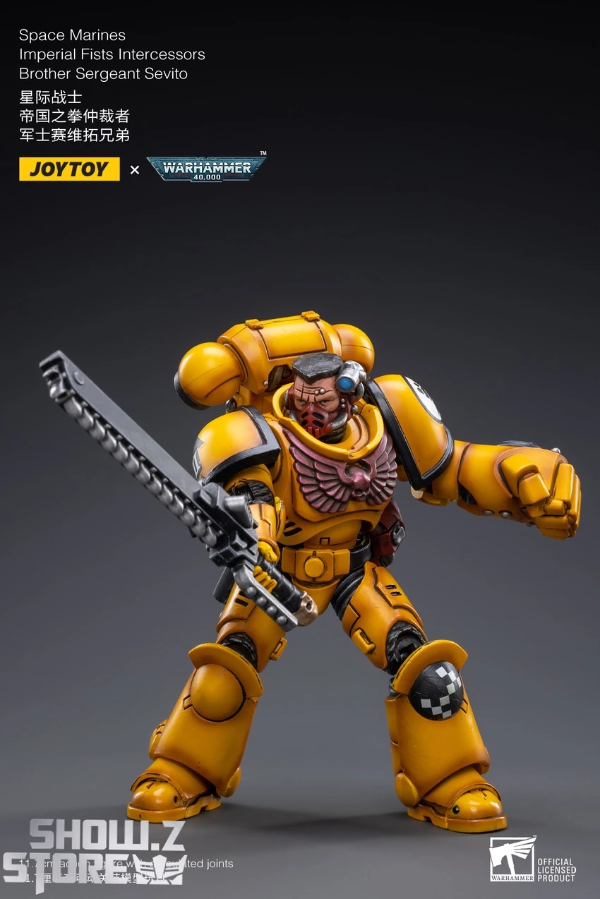 JoyToy Source 1/18 Warhammer 40K Imperial Fists Intercessors Brother Sergeant Sevito - Image 6