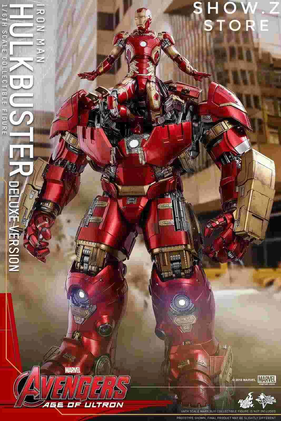Hot Toys HT 1/6 Iron Man Mark XLIV MK44 MMS510 Hulkbuster Deluxe Version Avengers: Age Of Ultron Collectible Figure - Image 5