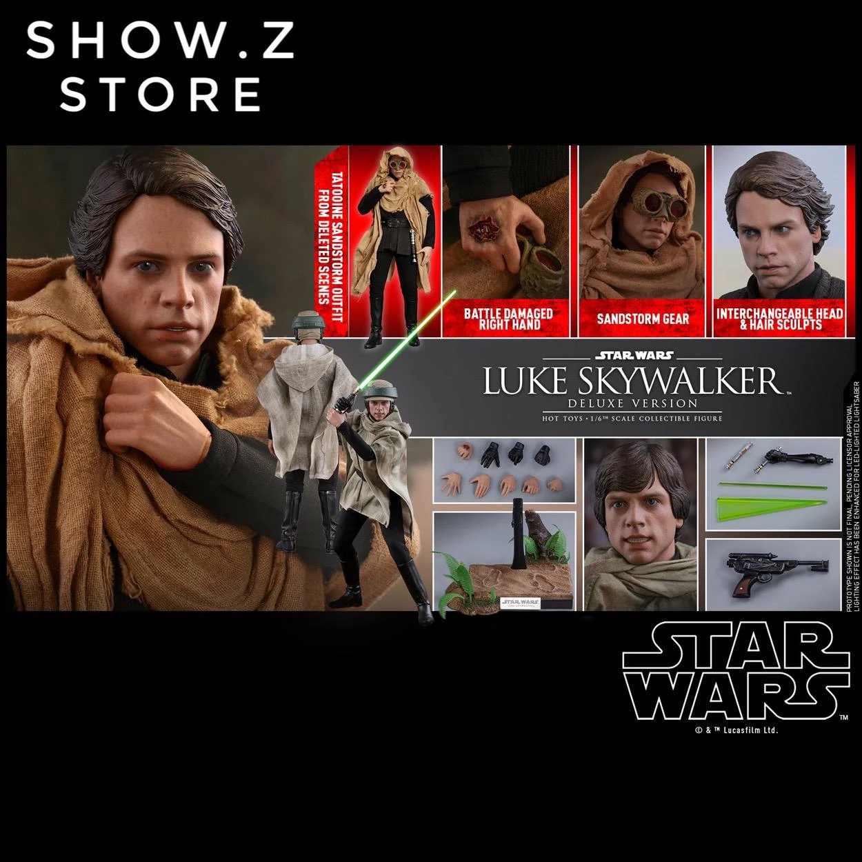 Hot Toys HT 1/6 Luke Skywalker MMS517 Star Wars: Return Of The Jedi Deluxe Version - Image 2