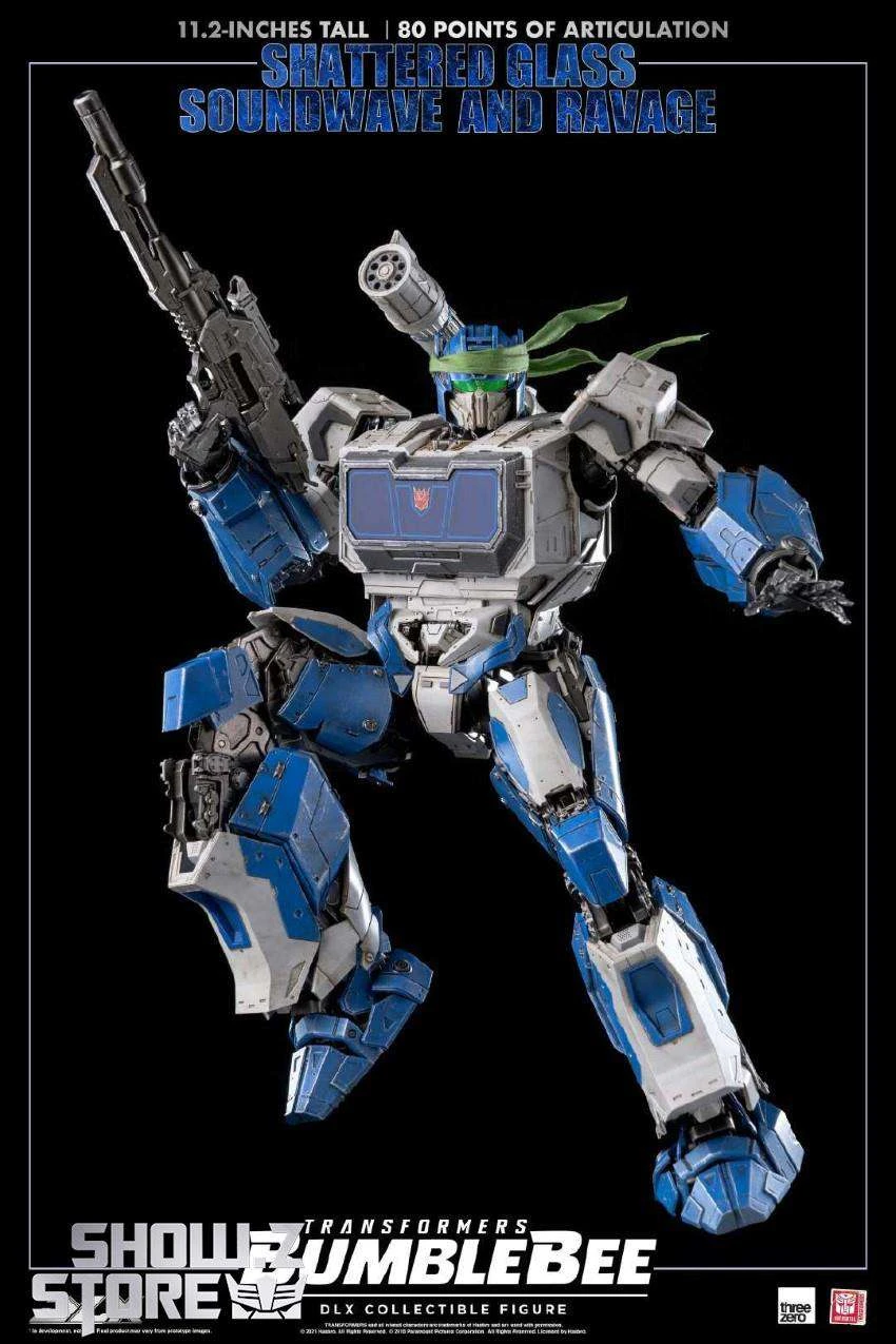 ThreeZero & Hasbro 3Z0160-EX 3Z04121W0 DLX Shattered Glass Soundwave & Ravage W/ LED - Image 7