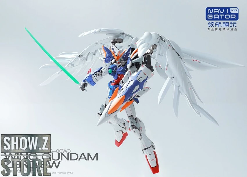 Navigator Toys Pre-Painted & Pre-Assembled Bandai XXXG-00W0 Wing Gundam Zero EW Ver.Ka - Image 5