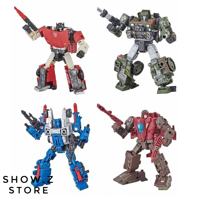Takara TOMY War For Cybertron Siege Deluxe Wave 1 Sideswipe Hound Cog Skytread Set Of 4 - Image 2