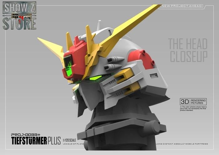 Mechanicore Hobby Studio 1/120 PROJ-0033+ 2.0 MSA-0011(Bst)303E Deep Striker Gundam Tief Sturmer Plus Camouflage Red Standard Version - Image 3