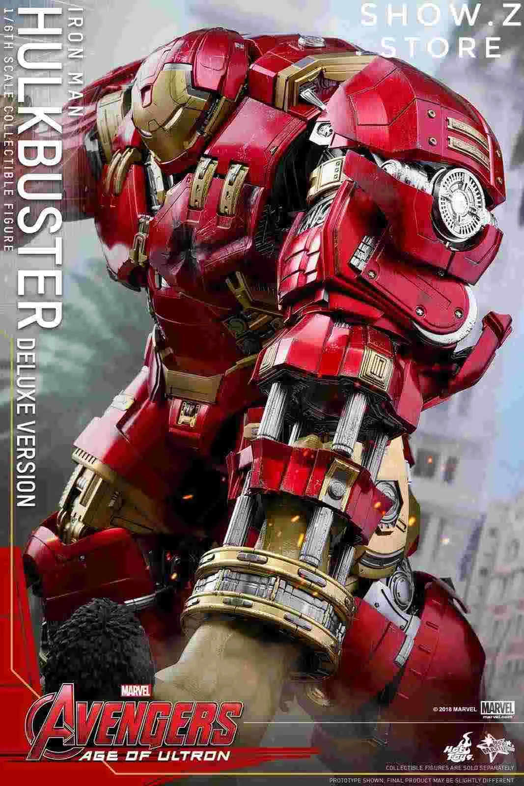 Hot Toys HT 1/6 Iron Man Mark XLIV MK44 MMS510 Hulkbuster Deluxe Version Avengers: Age Of Ultron Collectible Figure - Image 4