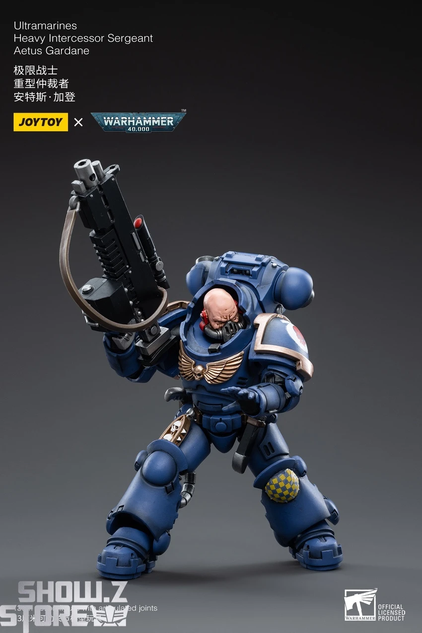 JoyToy Source 1/18 Warhammer 40K Ultramarines Heavy Intercessor Sergeant Aetus Gardane - Image 4