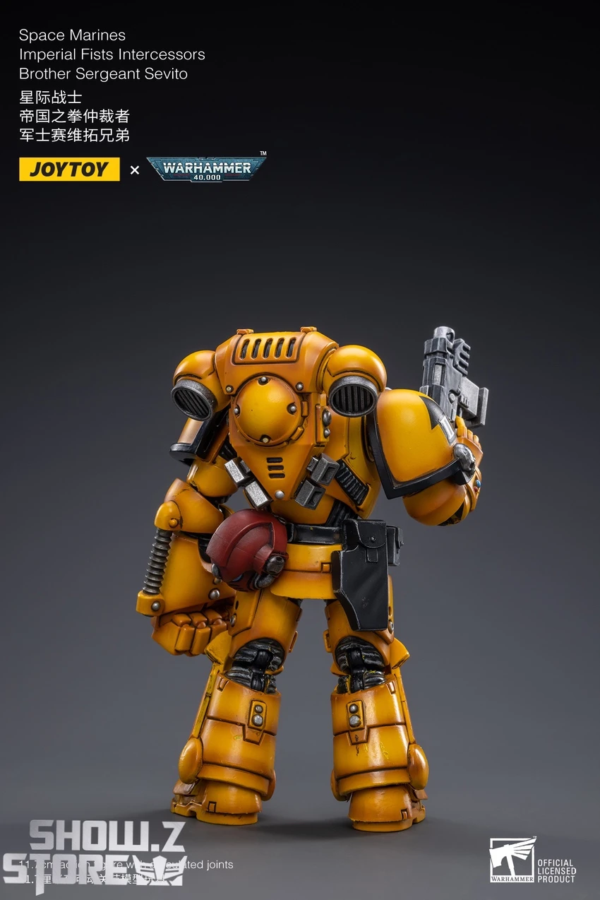 JoyToy Source 1/18 Warhammer 40K Imperial Fists Intercessors Brother Sergeant Sevito - Image 4