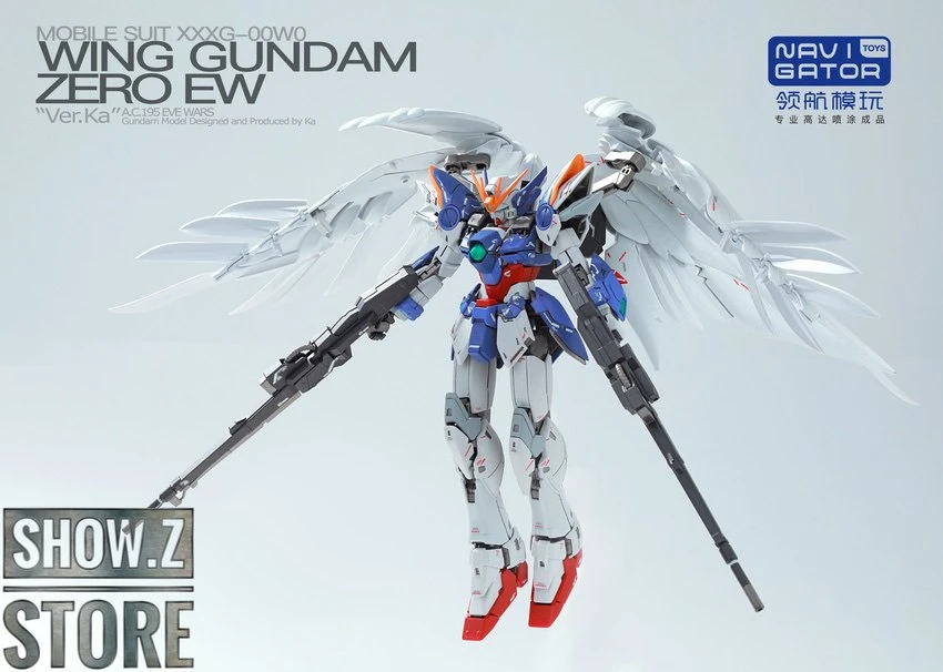 Navigator Toys Pre-Painted & Pre-Assembled Bandai XXXG-00W0 Wing Gundam Zero EW Ver.Ka - Image 4