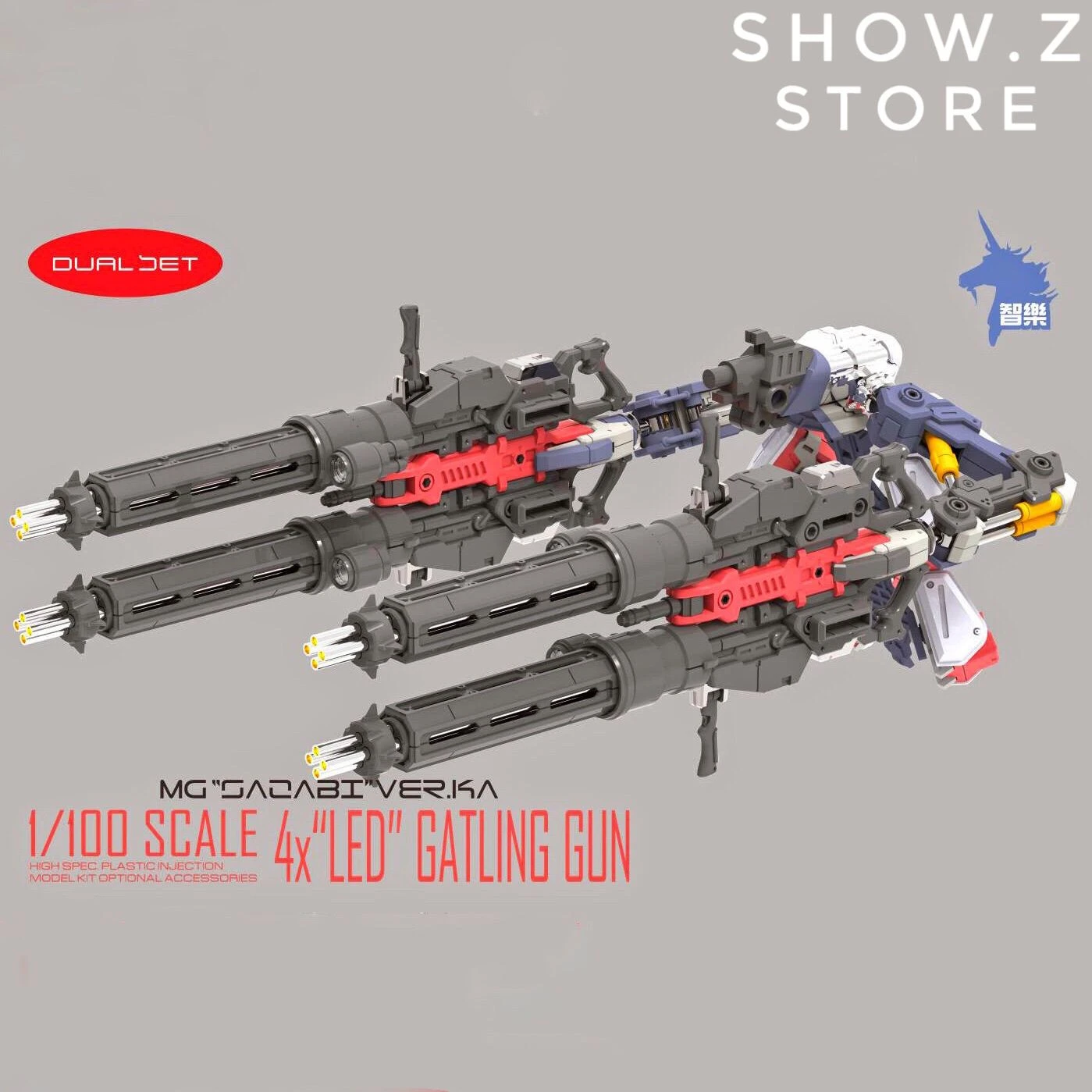Zhile ZL MG 1/100 4X Sazabi MSN-04 Gatling Gun Add On Kit W/ LED - Image 2