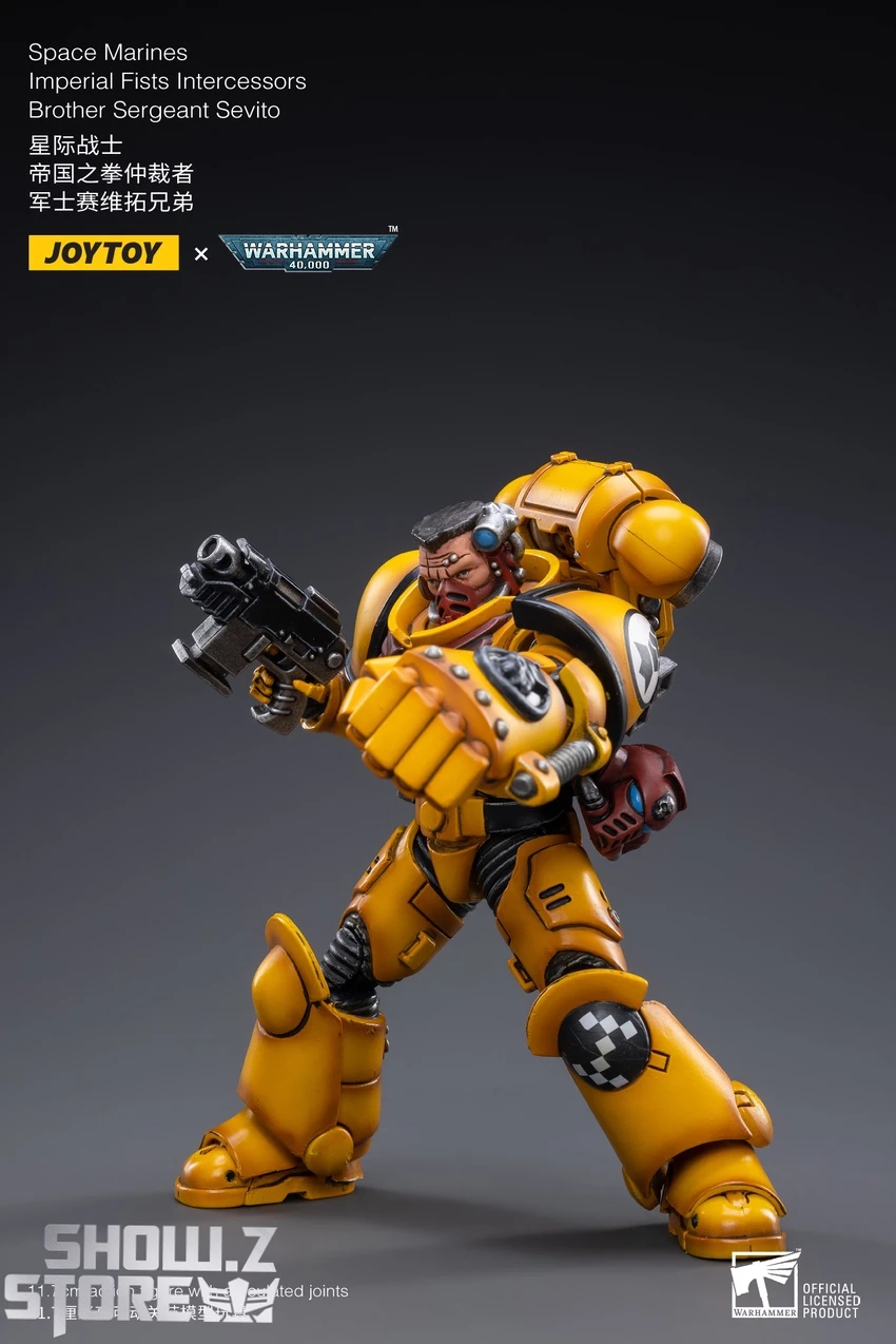 JoyToy Source 1/18 Warhammer 40K Imperial Fists Intercessors Brother Sergeant Sevito - Image 3