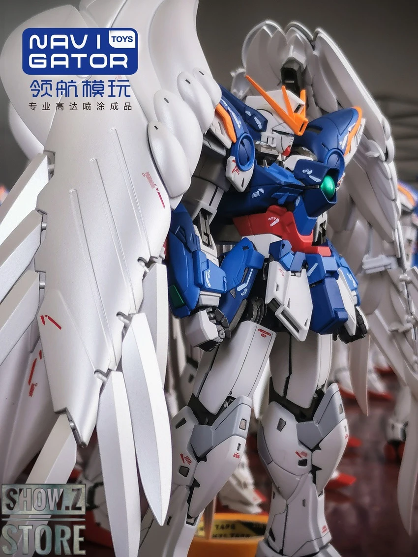 Navigator Toys Pre-Painted & Pre-Assembled Bandai XXXG-00W0 Wing Gundam Zero EW Ver.Ka - Image 12