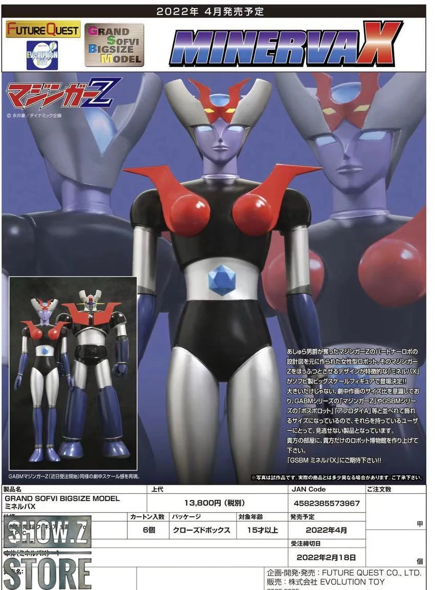 Evolution Toys Mazinger Z Grand Action Bigsize Model Minerva X - Image 4