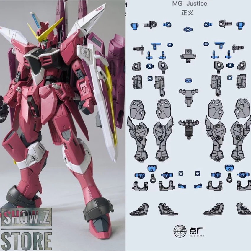 Point Factory Studio PFS02-2 Metal Parts For Bandai MG ZGMF-X09A Justice Gundam - Image 4