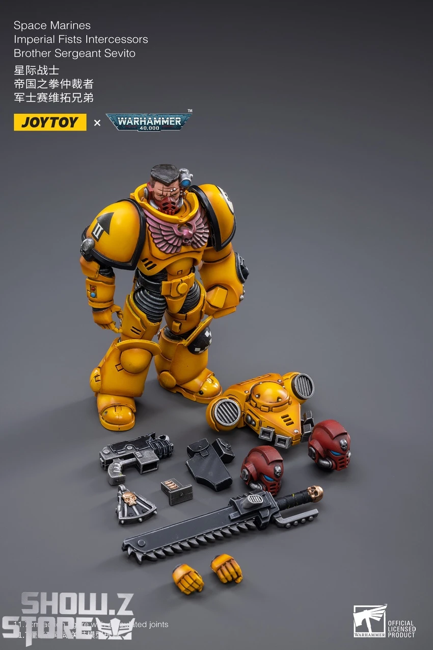 JoyToy Source 1/18 Warhammer 40K Imperial Fists Intercessors Brother Sergeant Sevito - Image 7