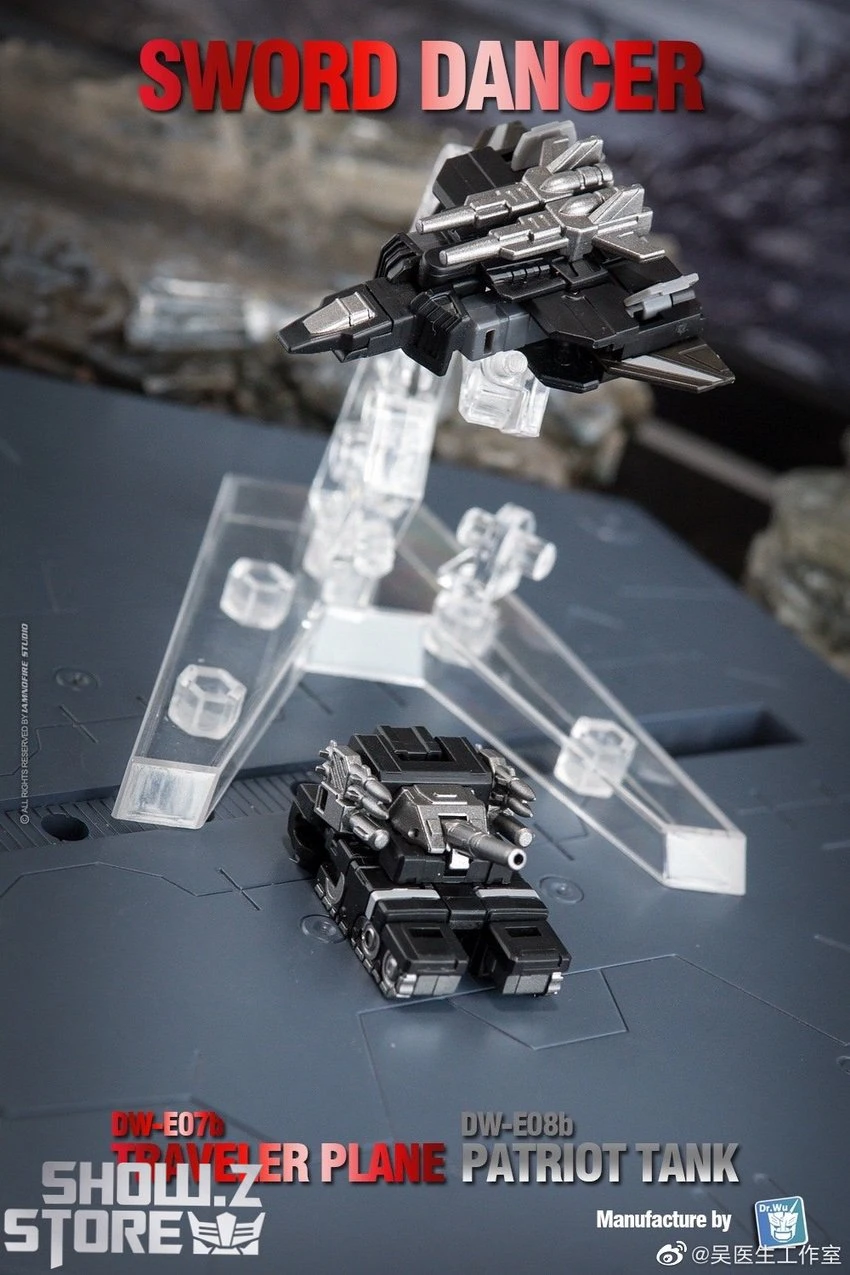 Dr.Wu Sword Dancer Slamdance DW-E07B Traveler Plane Raindance & DW-E08B Patriot Tank Grandslam Set Of 2 Black Version - Image 8