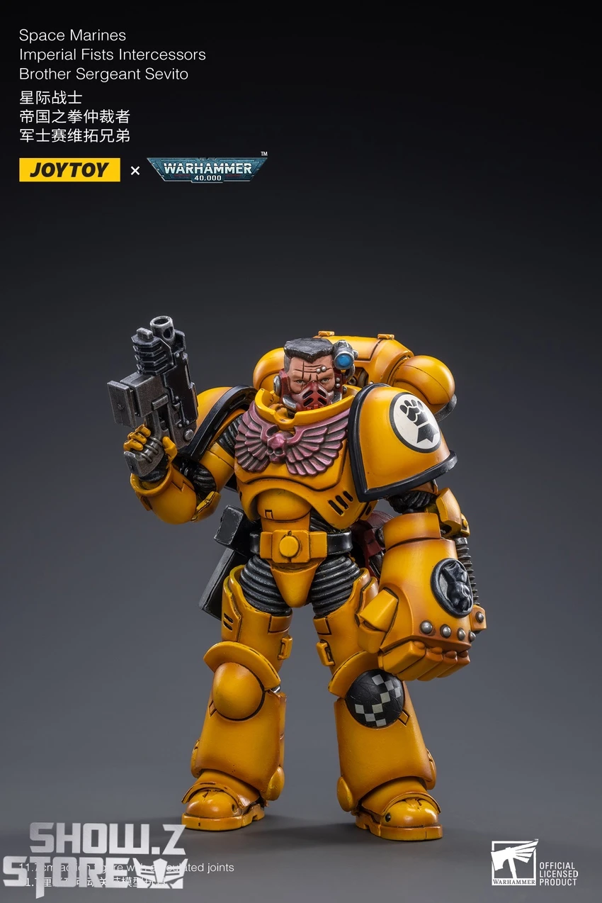 JoyToy Source 1/18 Warhammer 40K Imperial Fists Intercessors Brother Sergeant Sevito - Image 5