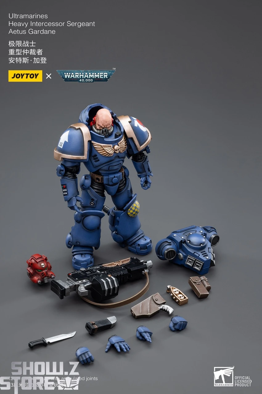 JoyToy Source 1/18 Warhammer 40K Ultramarines Heavy Intercessor Sergeant Aetus Gardane - Image 9