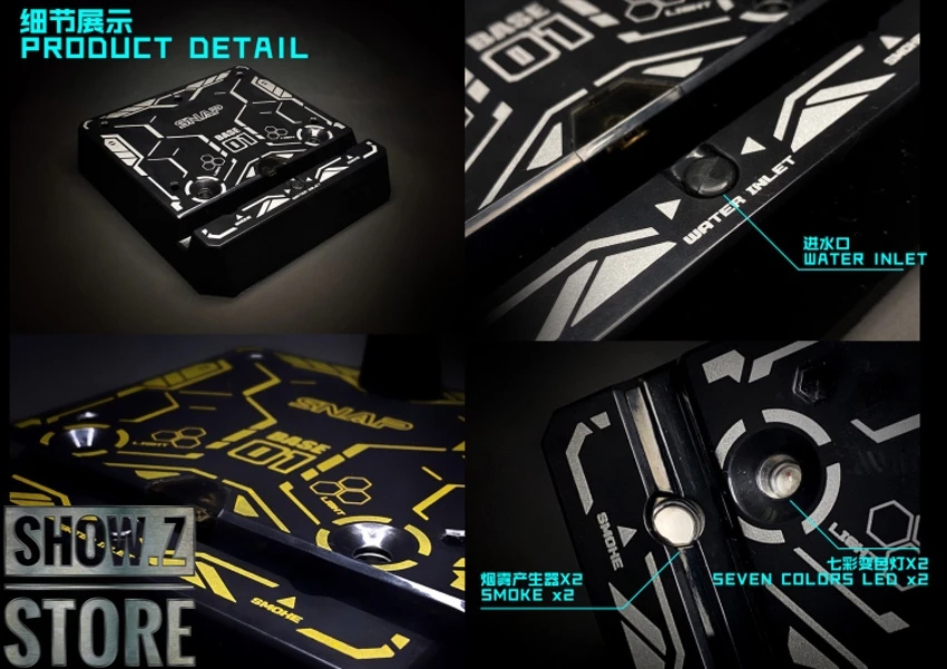 SNAP Remote Smoke Display Stand W/ LED Gold Version - Image 12