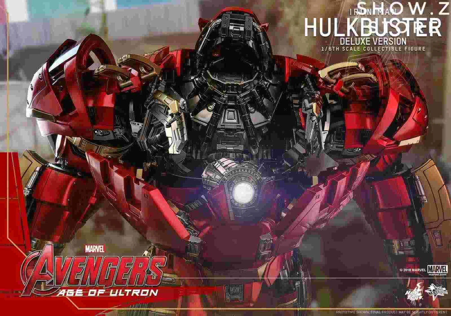 Hot Toys HT 1/6 Iron Man Mark XLIV MK44 MMS510 Hulkbuster Deluxe Version Avengers: Age Of Ultron Collectible Figure - Image 8