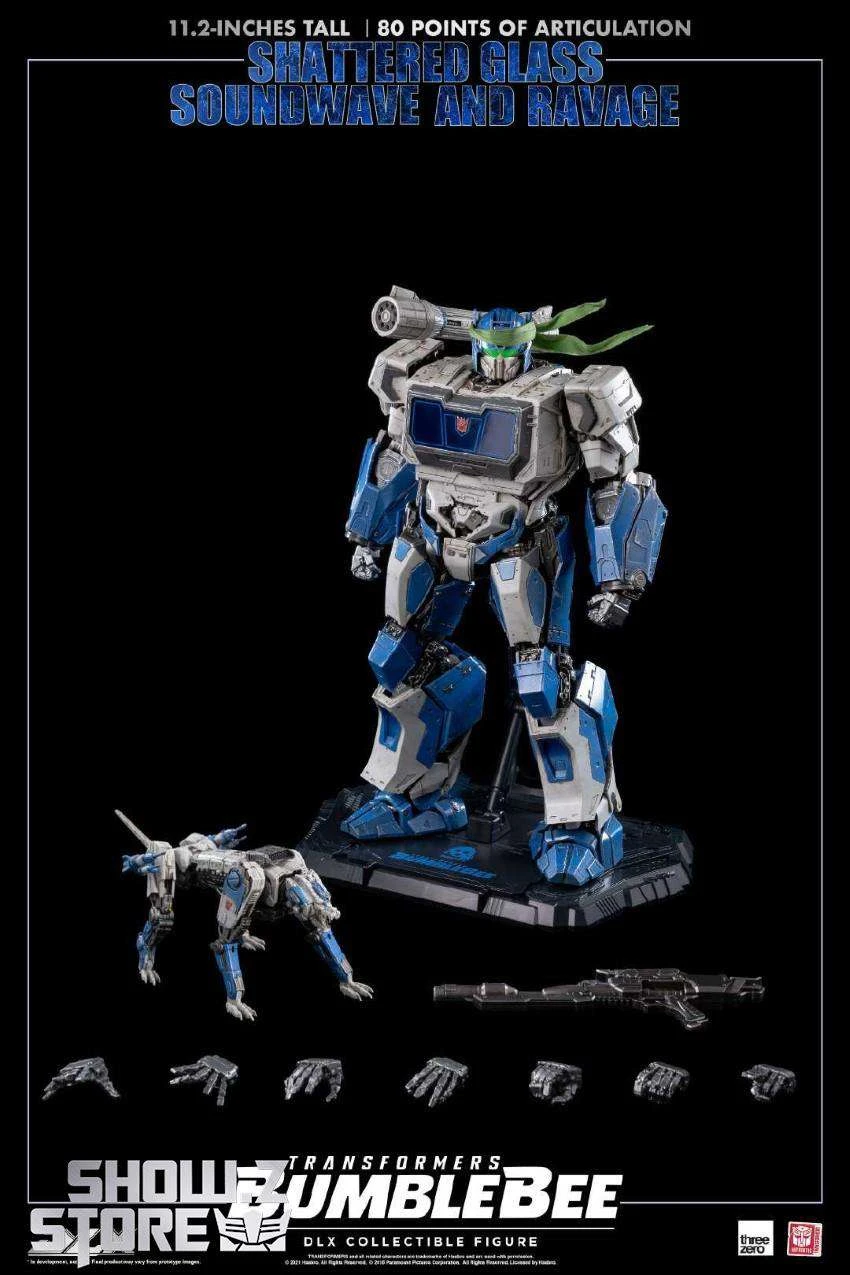 ThreeZero & Hasbro 3Z0160-EX 3Z04121W0 DLX Shattered Glass Soundwave & Ravage W/ LED - Image 2