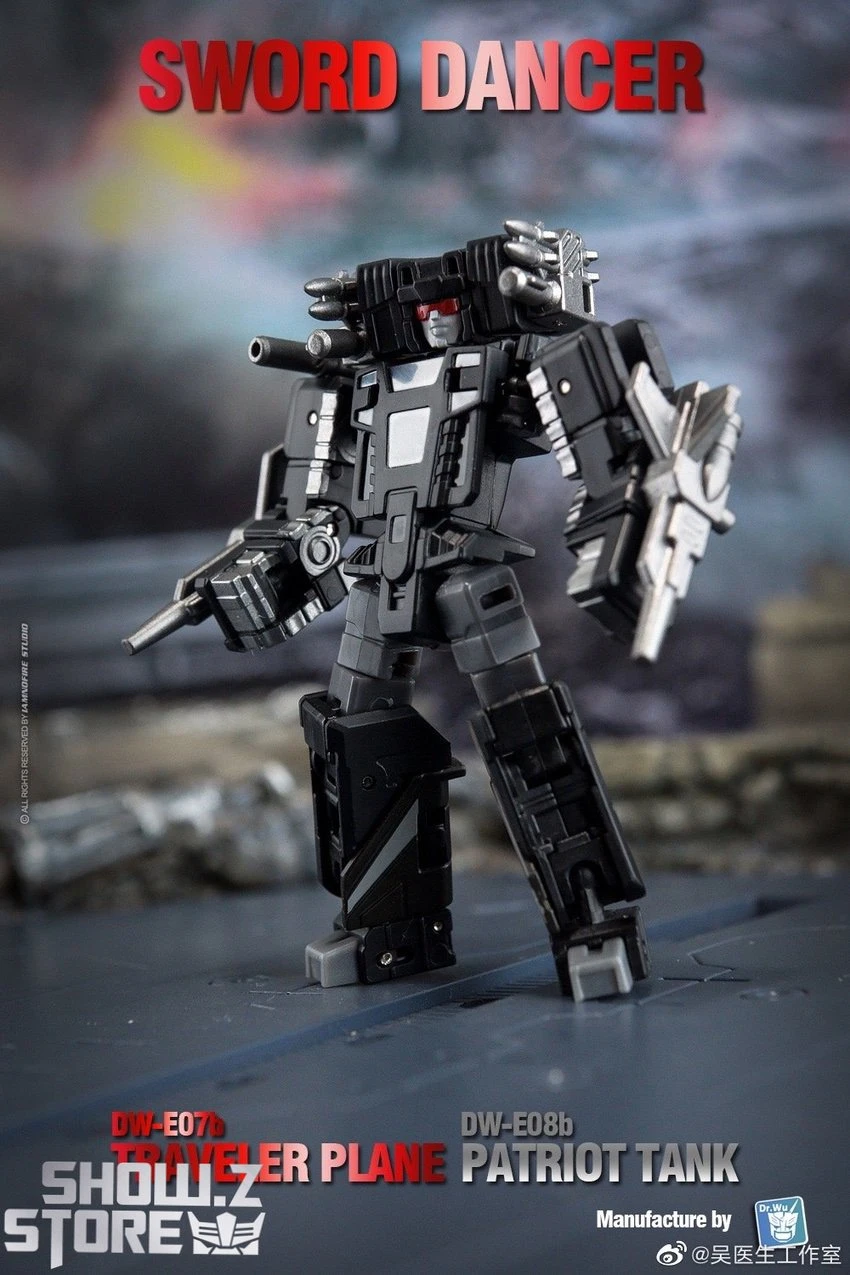 Dr.Wu Sword Dancer Slamdance DW-E07B Traveler Plane Raindance & DW-E08B Patriot Tank Grandslam Set Of 2 Black Version - Image 9